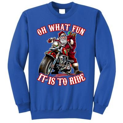 Funny Motorcycle Biker Grandpa Santa Rider Christmas Gift Meaningful Gift Sweatshirt