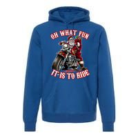 Funny Motorcycle Biker Grandpa Santa Rider Christmas Gift Meaningful Gift Premium Hoodie