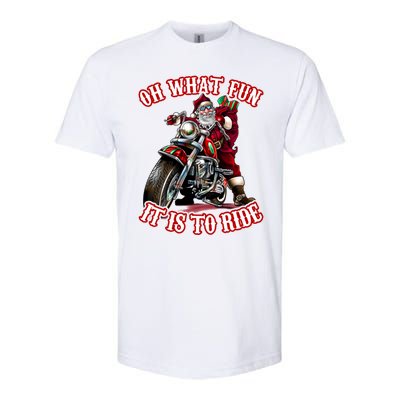 Funny Motorcycle Biker Grandpa Santa Rider Christmas Gift Meaningful Gift Softstyle CVC T-Shirt