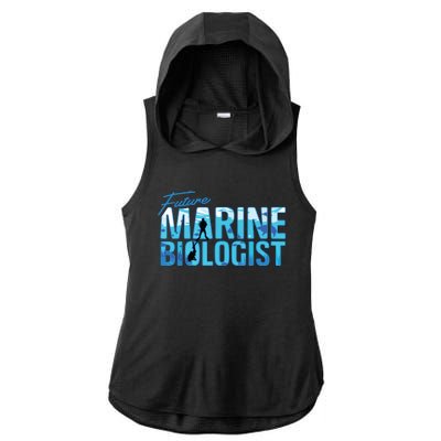 Future Marine Biologist Ocean Student Biology Gift Ladies PosiCharge Tri-Blend Wicking Draft Hoodie Tank