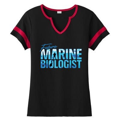 Future Marine Biologist Ocean Student Biology Gift Ladies Halftime Notch Neck Tee