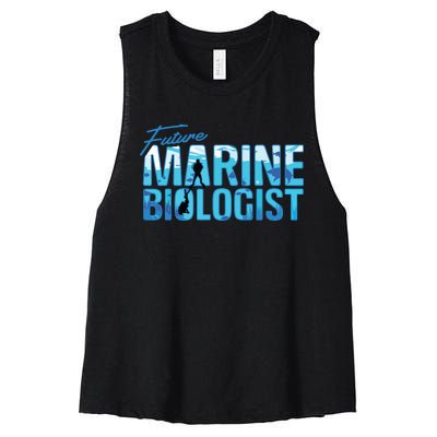 Future Marine Biologist Ocean Student Biology Gift Women's Racerback Cropped Tank