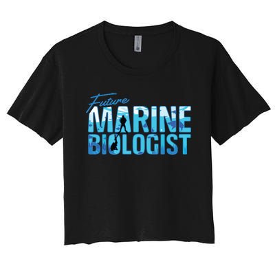 Future Marine Biologist Ocean Student Biology Gift Women's Crop Top Tee