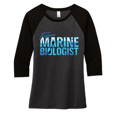 Future Marine Biologist Ocean Student Biology Gift Women's Tri-Blend 3/4-Sleeve Raglan Shirt