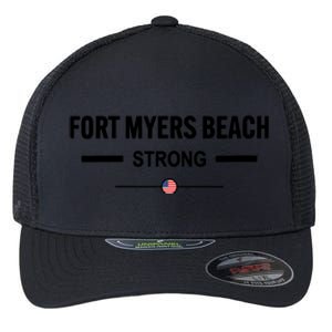 Fort Myers Beach Strong Community Strength Prayer Us Flag Flexfit Unipanel Trucker Cap