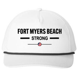 Fort Myers Beach Strong Community Strength Prayer Us Flag Snapback Five-Panel Rope Hat