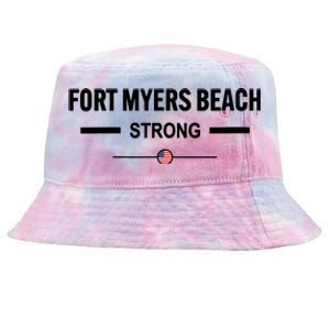 Fort Myers Beach Strong Community Strength Prayer Us Flag Tie-Dyed Bucket Hat