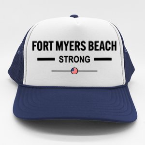 Fort Myers Beach Strong Community Strength Prayer Us Flag Trucker Hat