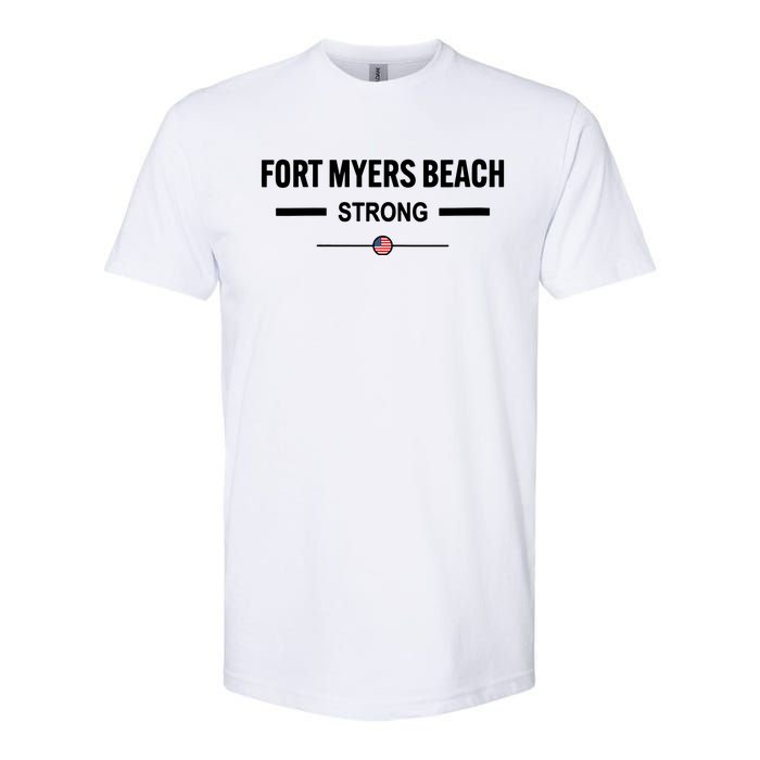 Fort Myers Beach Strong Community Strength Prayer Us Flag Softstyle CVC T-Shirt