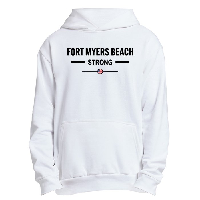 Fort Myers Beach Strong Community Strength Prayer Us Flag Urban Pullover Hoodie