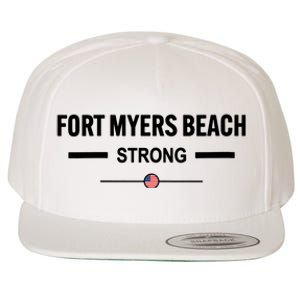 Fort Myers Beach Strong Community Strength Prayer Us Flag Wool Snapback Cap