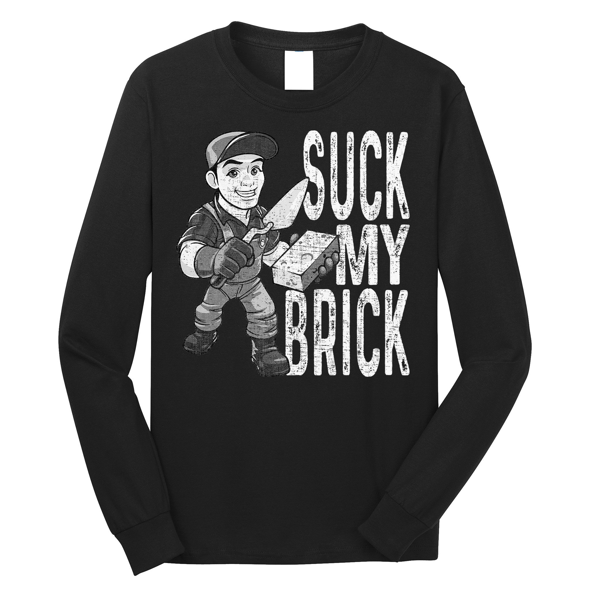 Funny Mason Bricklayer Hard Work Brickie Brickmason Building Long Sleeve Shirt
