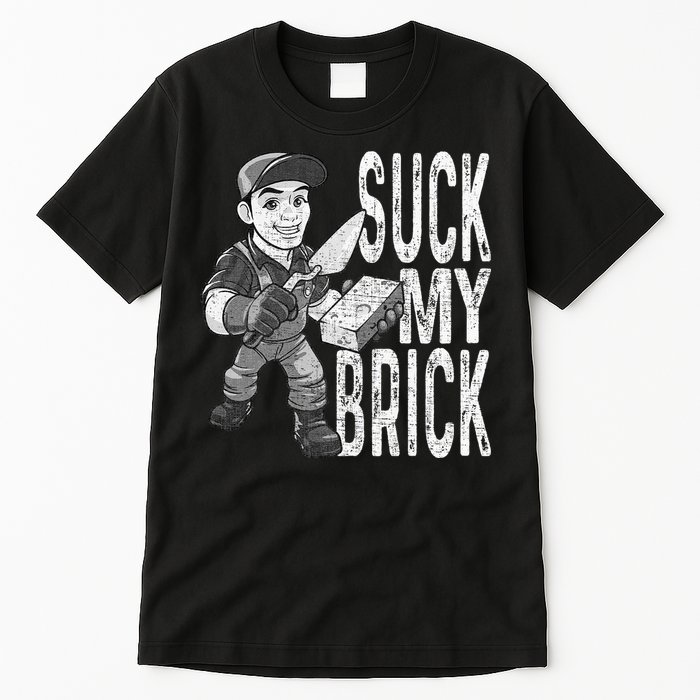 Funny Mason Bricklayer Hard Work Brickie Brickmason Building Tall T-Shirt