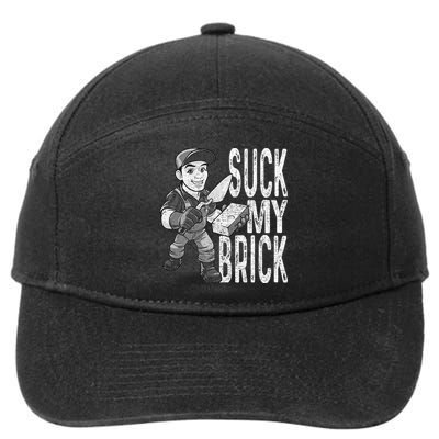 Funny Mason Bricklayer Hard Work Brickie Brickmason Building 7-Panel Snapback Hat