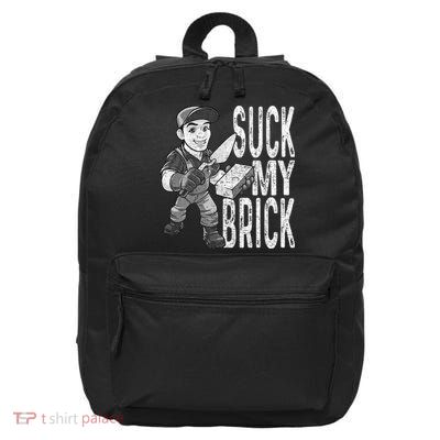 Funny Mason Bricklayer Hard Work Brickie Brickmason Building 16 in Basic Backpack