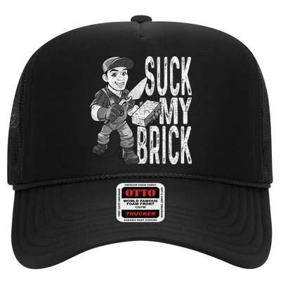Funny Mason Bricklayer Hard Work Brickie Brickmason Building Trucker Hat