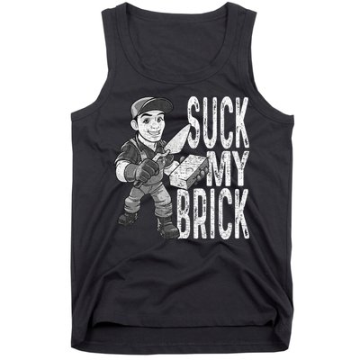 Funny Mason Bricklayer Hard Work Brickie Brickmason Building Tank Top