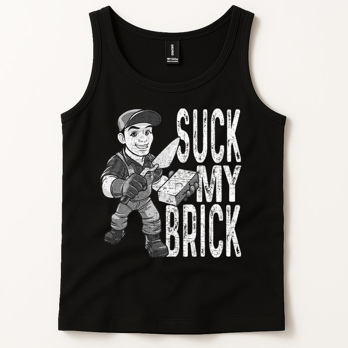 Funny Mason Bricklayer Hard Work Brickie Brickmason Building Tank Top