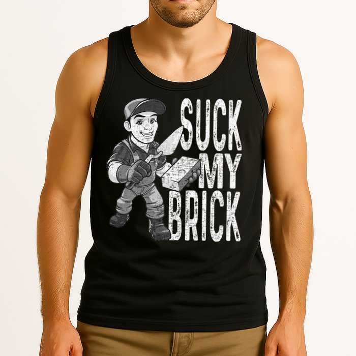 Funny Mason Bricklayer Hard Work Brickie Brickmason Building Tank Top