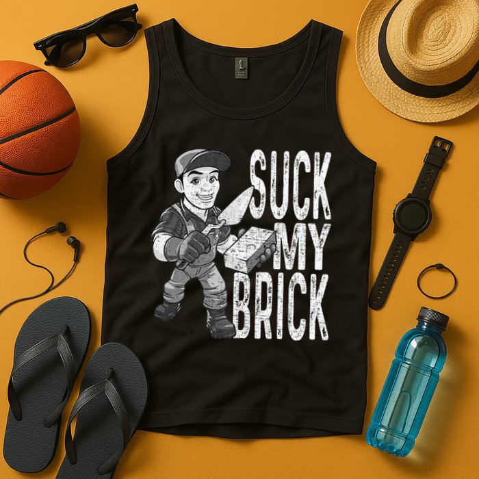 Funny Mason Bricklayer Hard Work Brickie Brickmason Building Tank Top