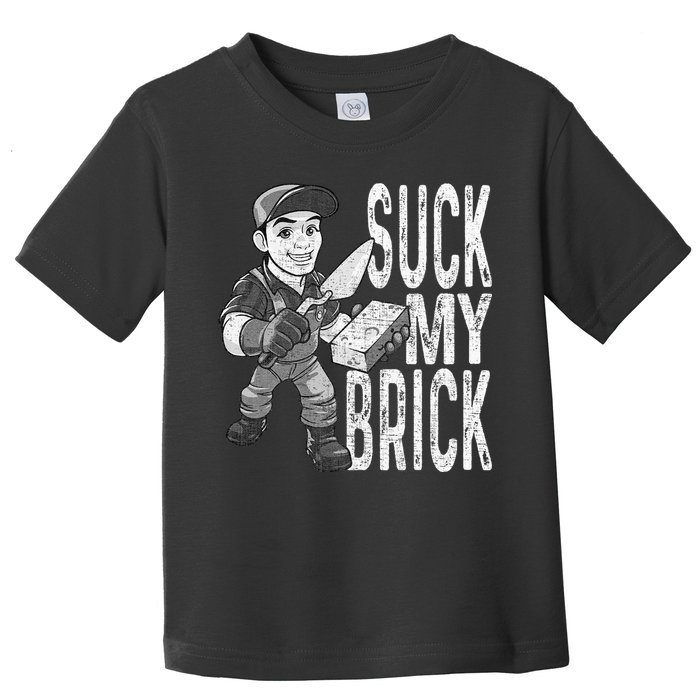Funny Mason Bricklayer Hard Work Brickie Brickmason Building Toddler T-Shirt