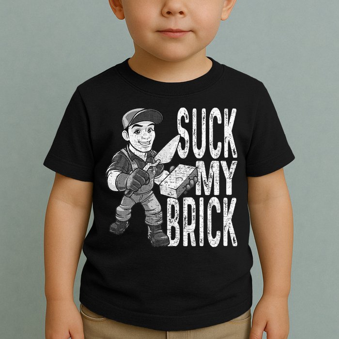 Funny Mason Bricklayer Hard Work Brickie Brickmason Building Toddler T-Shirt