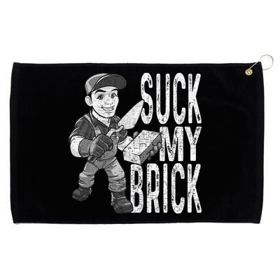 Funny Mason Bricklayer Hard Work Brickie Brickmason Building Grommeted Golf Towel
