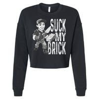 Funny Mason Bricklayer Hard Work Brickie Brickmason Building Cropped Pullover Crew