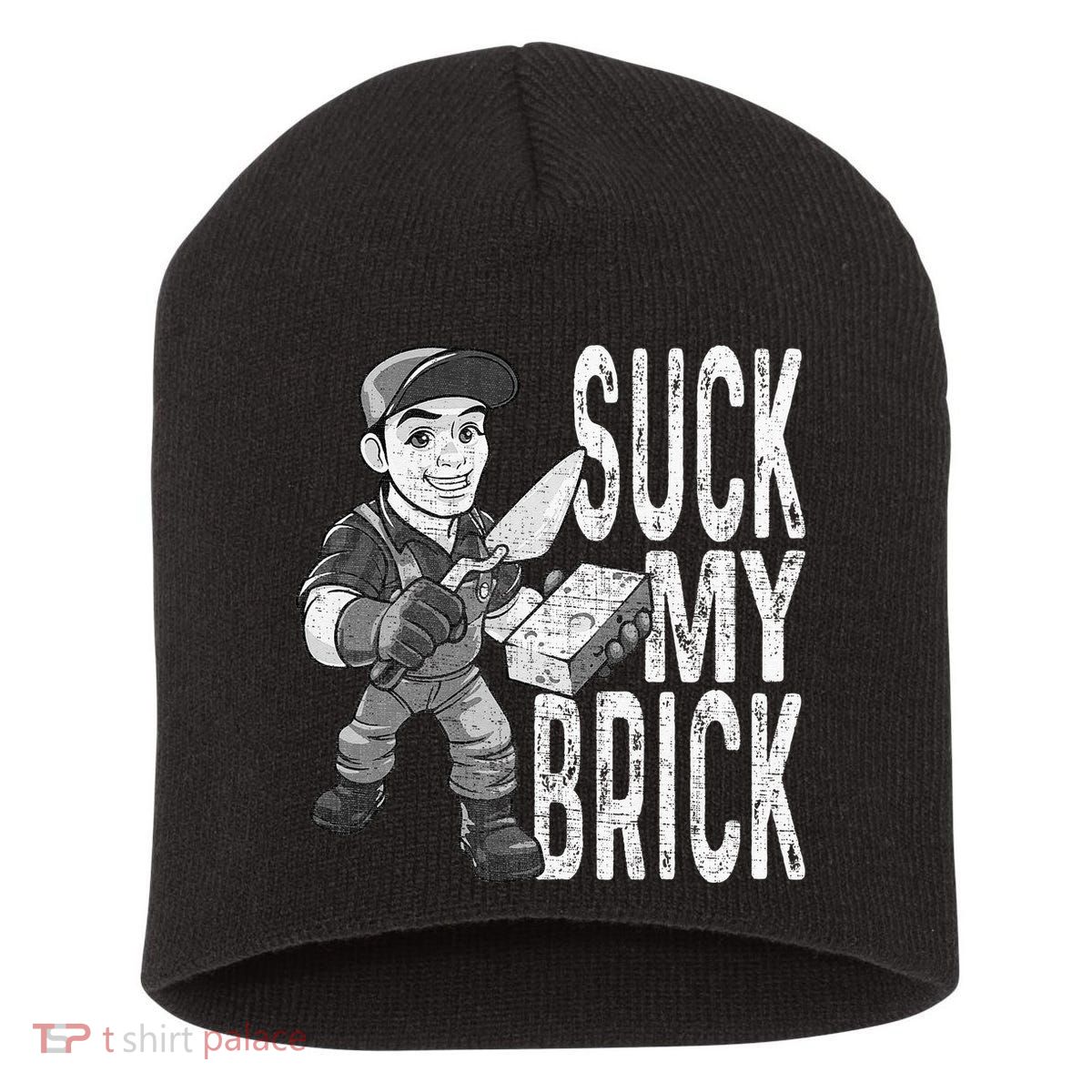 Funny Mason Bricklayer Hard Work Brickie Brickmason Building Short Acrylic Beanie