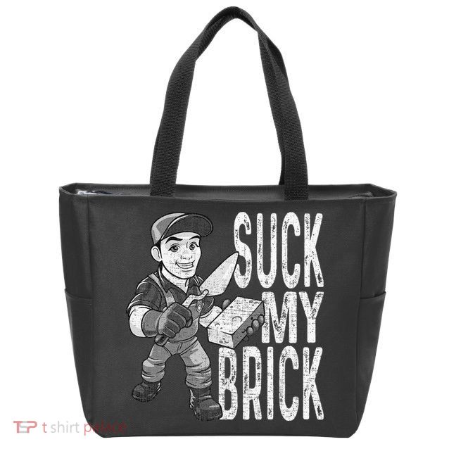 Funny Mason Bricklayer Hard Work Brickie Brickmason Building Zip Tote Bag