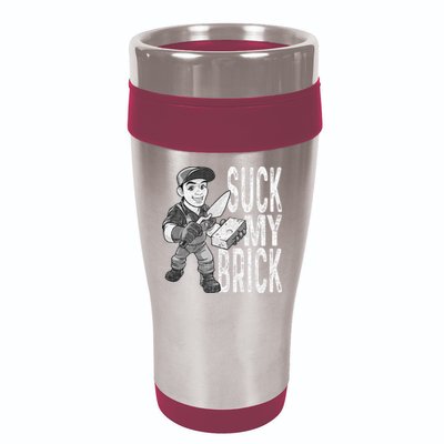 Funny Mason Bricklayer Hard Work Brickie Brickmason Building 16oz Travel Tumbler