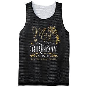 Funny May Bday May Is My Birthday Yes The Whole Month Mesh Reversible Basketball Jersey Tank