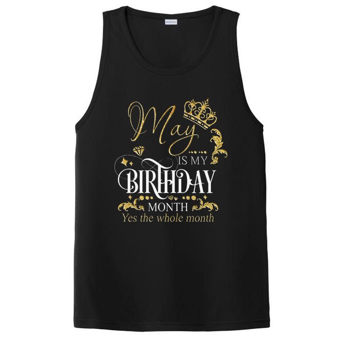 Funny May Bday May Is My Birthday Yes The Whole Month PosiCharge Competitor Tank