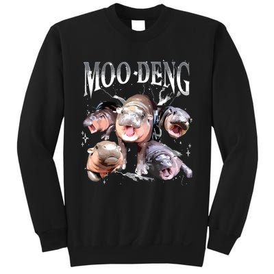 Funny Moodeng Baby Pygmy Hippo Cute Zoo For Family Sweatshirt