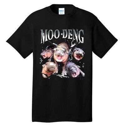 Funny Moodeng Baby Pygmy Hippo Cute Zoo For Family Tall T-Shirt