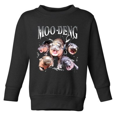 Funny Moodeng Baby Pygmy Hippo Cute Zoo For Family Toddler Sweatshirt