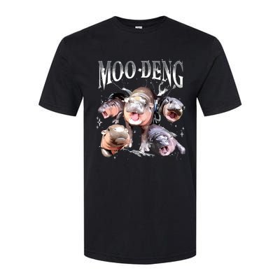 Funny Moodeng Baby Pygmy Hippo Cute Zoo For Family Softstyle CVC T-Shirt