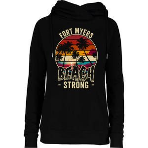 Fort Myers Beach Strong Community Strength Prayer Support Womens Funnel Neck Pullover Hood