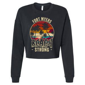 Fort Myers Beach Strong Community Strength Prayer Support Cropped Pullover Crew