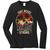 Fort Myers Beach Strong Community Strength Prayer Support Ladies Long Sleeve Shirt