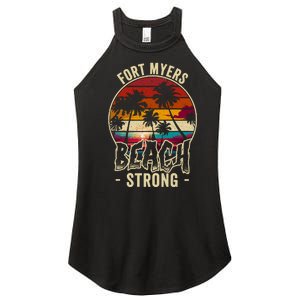 Fort Myers Beach Strong Community Strength Prayer Support Women's Perfect Tri Rocker Tank