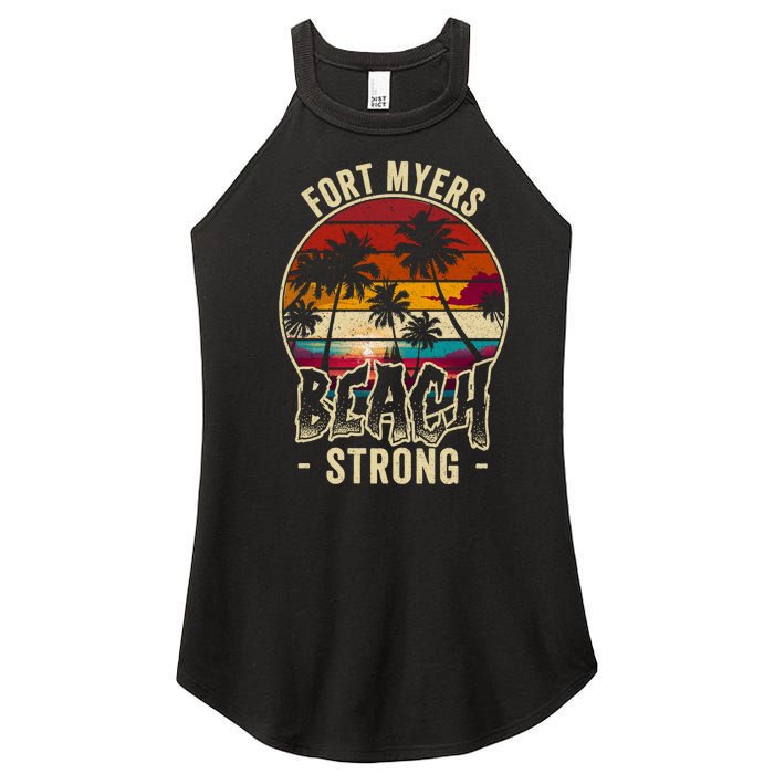 Fort Myers Beach Strong Community Strength Prayer Support Women's Perfect Tri Rocker Tank