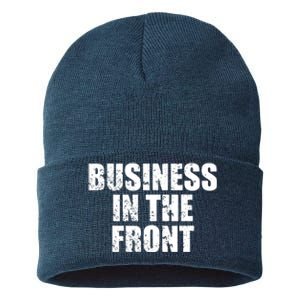 Funny Mullet Business In The Front Party In The Back Gift Sustainable Knit Beanie