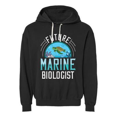 Future Marine Biologist Biology Ocean Life Garment-Dyed Fleece Hoodie