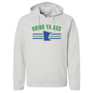 Funny Meme Bring Ya Ass Humor Performance Fleece Hoodie