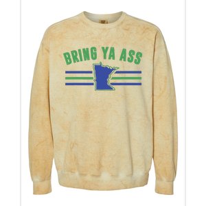 Funny Meme Bring Ya Ass Humor Colorblast Crewneck Sweatshirt