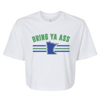 Funny Meme Bring Ya Ass Humor Bella+Canvas Jersey Crop Tee