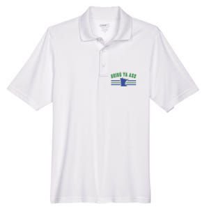 Funny Meme Bring Ya Ass Humor Men's Origin Performance Pique Polo