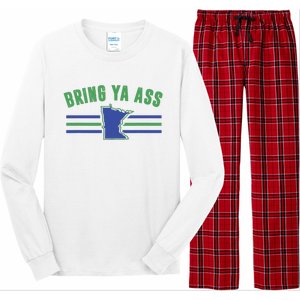 Funny Meme Bring Ya Ass Humor Long Sleeve Pajama Set