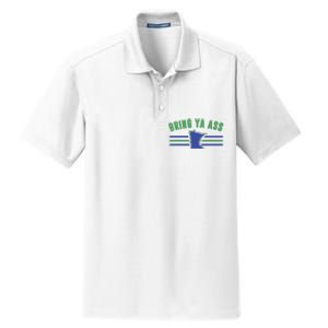 Funny Meme Bring Ya Ass Humor Dry Zone Grid Polo